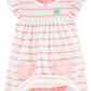 Conjunto de 2 peças de body, vestido e cardigan para menina Carter's, rosa, tamanho 9 meses