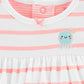 Conjunto de 2 peças de body, vestido e cardigan para menina Carter's, rosa, tamanho 9 meses