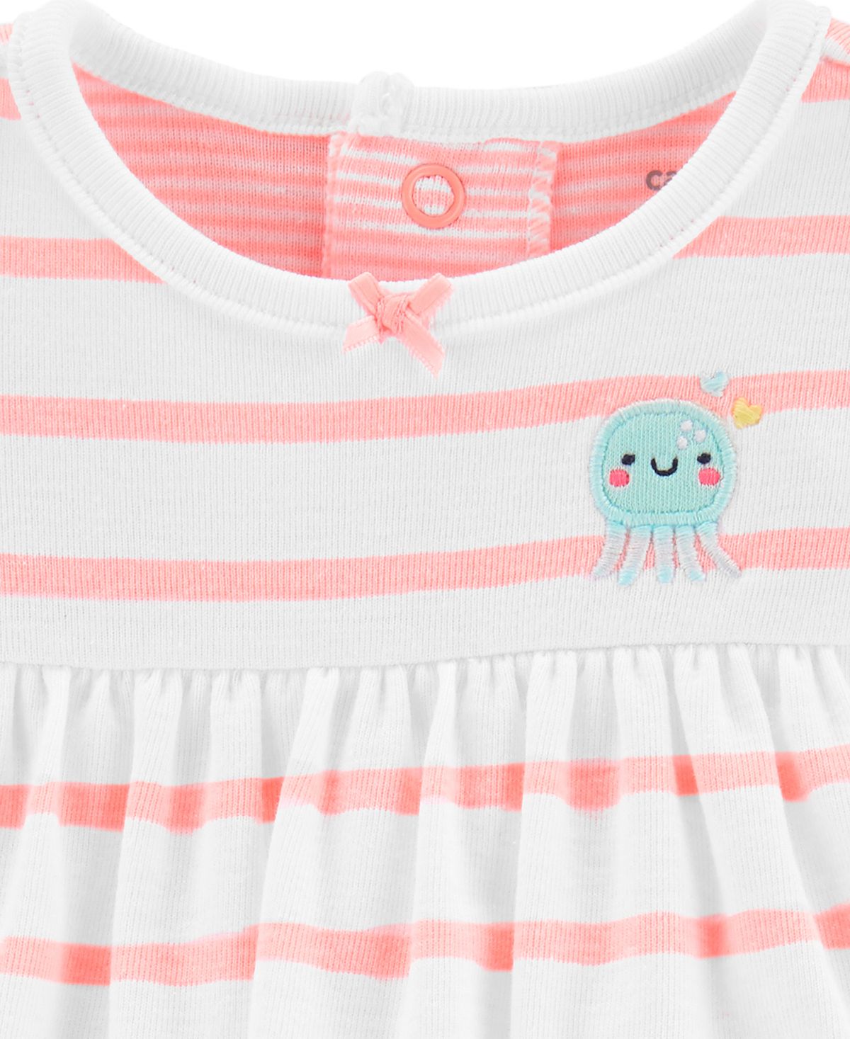 Conjunto de 2 peças de body, vestido e cardigan para menina Carter's, rosa, tamanho 9 meses
