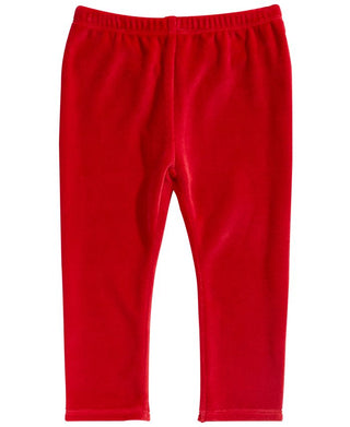 Legging de veludo para meninas First Impressions, tamanho 3T, vermelha