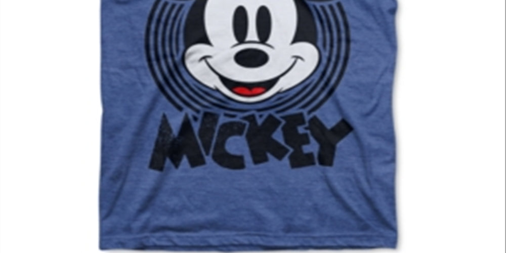 Camiseta infantil Disney Mickey Mouse hipnotizado para meninos, azul, tamanho 2