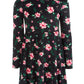 Vestido de veludo com estampa floral para meninas grandes da Epic Threads, preto, tamanho grande