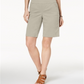 Bermuda feminina estilo &amp; co, ajuste confortável, marrom, tamanho pequeno M