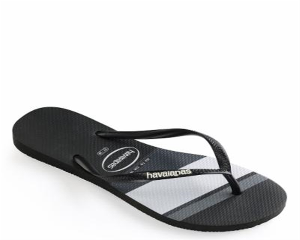 Chinelo Havaianas Slim Colorblocked Feminino Cinza Tamanho 11/12