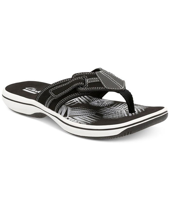 Clarks Brinkley Bree Sapatos Casuais Abertos Femininos Pretos Tamanho 10 M
