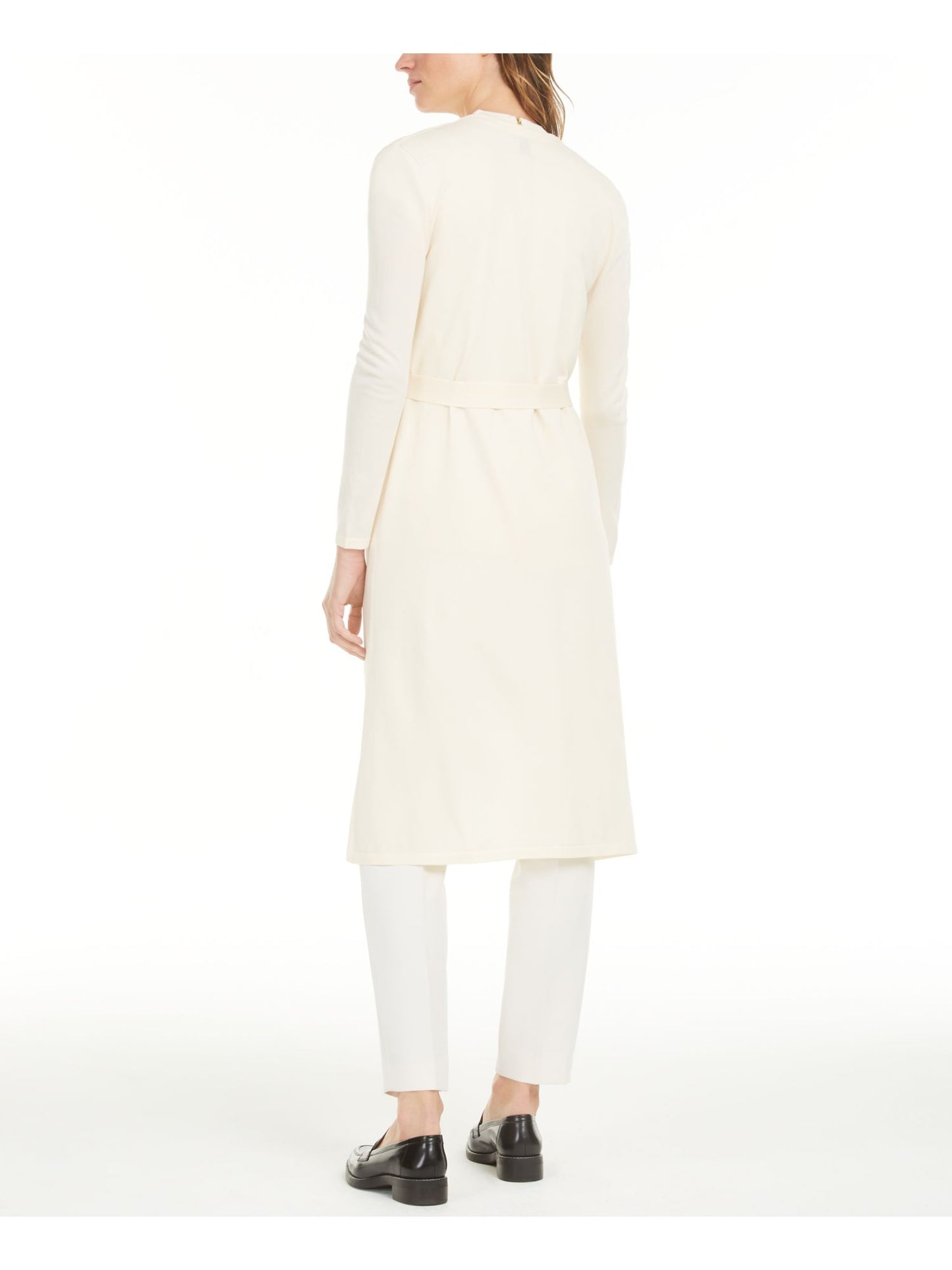 Anne Klein Cardigan aberto feminino, branco, tamanho XX-S