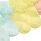 First Impressions Baby Girl's 3 Pack Lace Ankle Socks Amarelo Tamanho 0-6 MOS