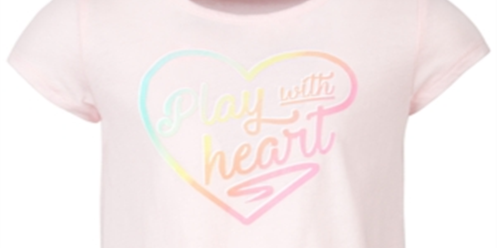 Camiseta Ideology Little Girl's Heart com amarração frontal, rosa, tamanho 5