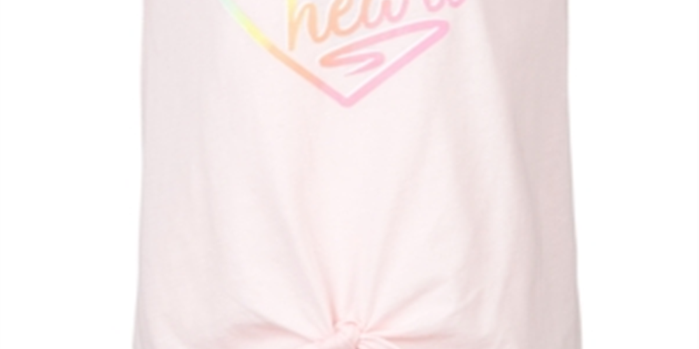 Camiseta Ideology Little Girl's Heart com amarração frontal, rosa, tamanho 5