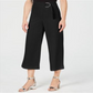 Calça Culotte O Ring Feminina INC International Concepts Preta Tamanho 16 Petite