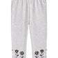 Leggings com bainha floral para bebês meninas First Impressions, cinza, tamanho 6 a 9 meses