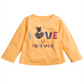 Camiseta infantil First Impressions Owl Love U amarela tamanho 6-9 meses