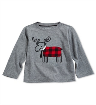 Camiseta xadrez infantil First Impressions para meninos, tamanho 2T, cinza