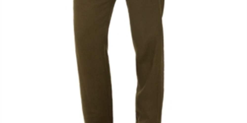 Calça de linho feminina Michael Kors com cordão na cintura, verde oliva, tamanho 0