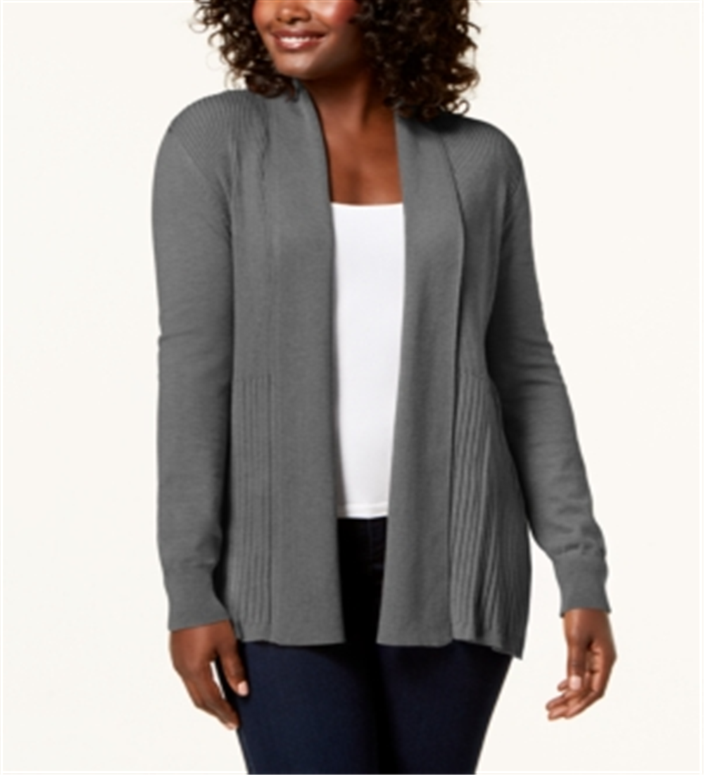 Karen Scott Cardigan Feminino Gola Xale Cinza Tamanho XX-G