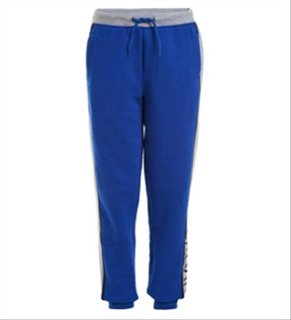 Calça de moletom Calvin Klein Big Boy's Rugby Side Stripe Fleece Azul Tamanho 10-12M