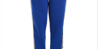 Calça de moletom Calvin Klein Big Boy's Rugby Side Stripe Fleece Azul Tamanho 10-12M