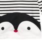 Camiseta infantil de algodão com estampa de pinguim listrada First Impressions para meninos, tamanho 3T