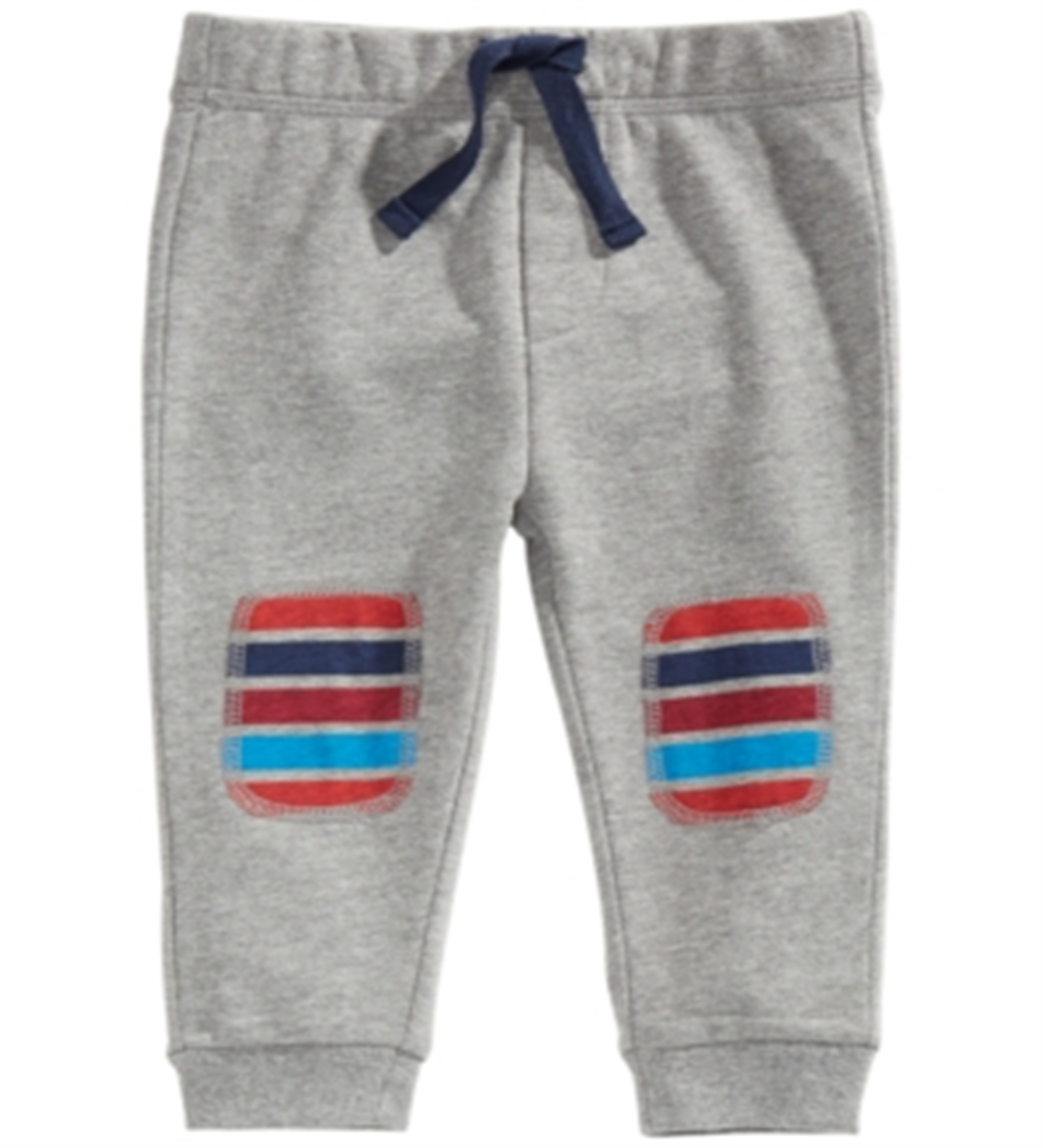 Calça jogger listrada infantil First Impressions para meninos, cinza, tamanho 4T