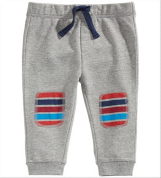 Calça jogger listrada infantil First Impressions para meninos, cinza, tamanho 4T