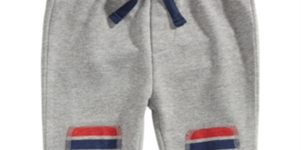 Calça jogger listrada infantil First Impressions para meninos, cinza, tamanho 4T