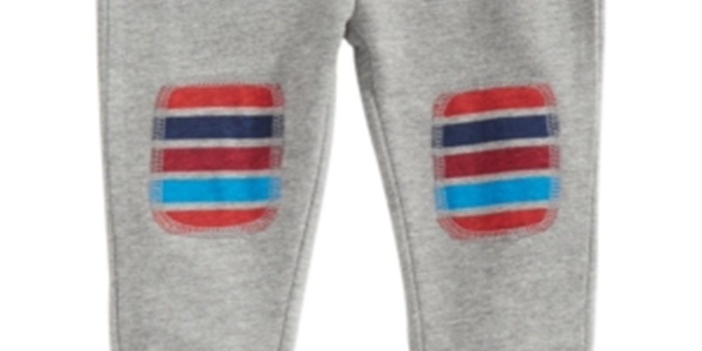 Calça jogger listrada infantil First Impressions para meninos, cinza, tamanho 4T