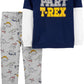 Conjunto de camiseta e calça estampada Carter's Baby Boy, 2 peças, algodão, estampa T-Rex, azul, tamanho 12 MOS