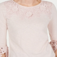 Charter Club Blusa feminina bordada com manga sino, rosa, tamanho pequeno médio