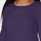 Karen Scott Blusa Feminina Decote Redondo Com Acabamento Em Cetim Roxo Tamanho Grande
