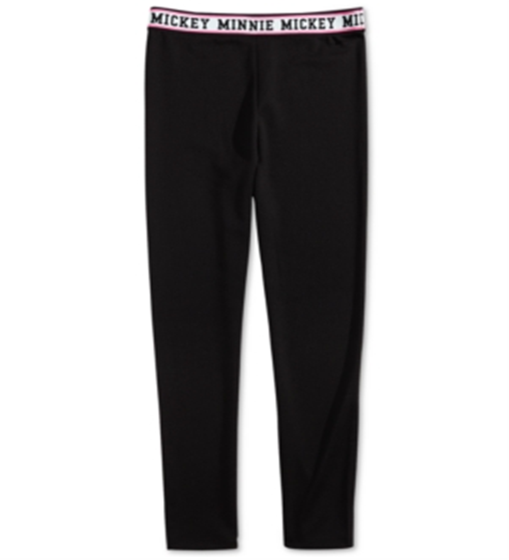 Leggings de malha Ponte da Disney Big Girl, pretas, tamanho grande