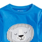 Camiseta infantil estampada com leão First Impressions para meninos, tamanho 4T, azul