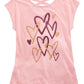 Camiseta Epic Threads Big Girl's Scribble Heart Rosa Tamanho Grande