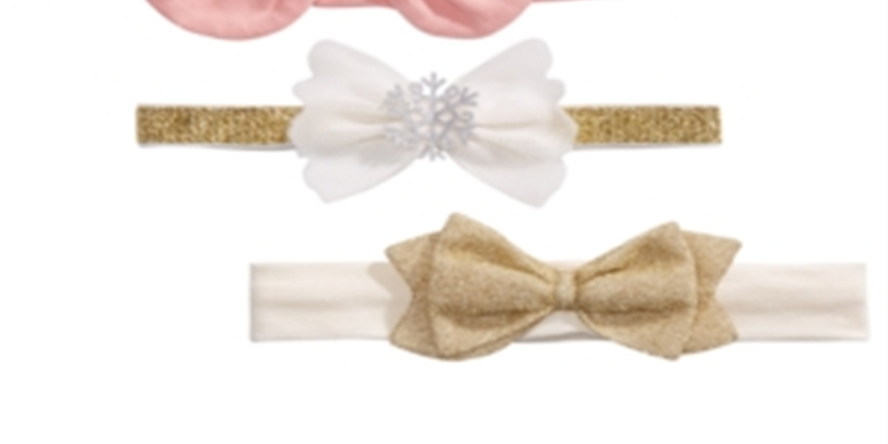 First Impressions Baby Girl's 3 Pack Headbands Rosa Tamanho Regular