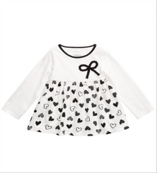 First Impressions Infant Girl's Cotton Printed Hearts Tunic Angel White Size 6-9 Months
