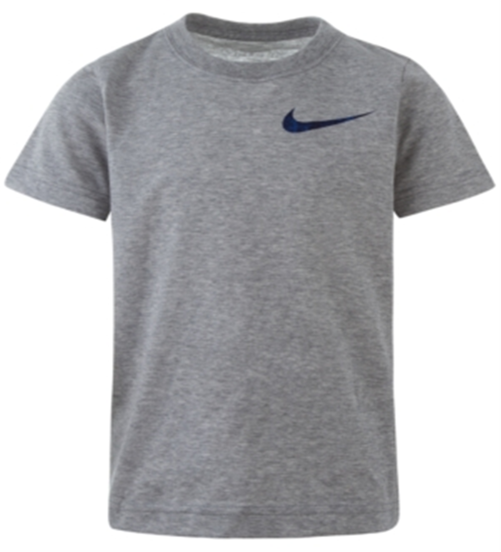 Camiseta Nike Little Boy's Elite Pod com estampa de logotipo, branca, tamanho 6