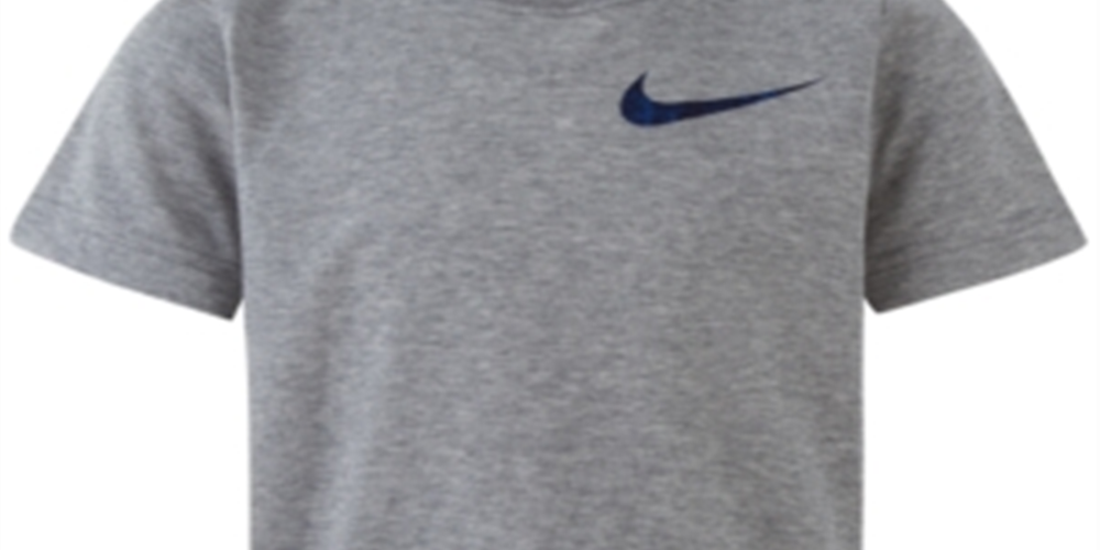 Camiseta Nike Little Boy's Elite Pod com estampa de logotipo, branca, tamanho 6