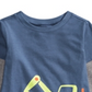 Camiseta infantil com estampa de trator e camadas First Impressions para meninos, azul, tamanho 2T