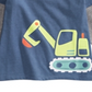 Camiseta infantil com estampa de trator e camadas First Impressions para meninos, azul, tamanho 2T