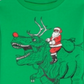 Moletom Jem Big Boy's Santa Rex Kelly Green Tamanho X-Grande