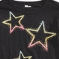 Camiseta Epic Threads Big Girl's Neon Star Preta Tamanho Médio