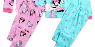 Conjunto de pijama de algodão Minnie Mouse Ame Little &amp; Big Girl, 4 peças, verde, tamanho 6