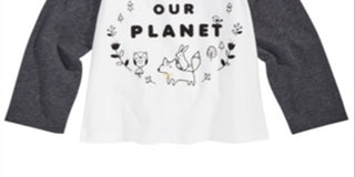 Camiseta infantil de algodão com estampa de planetas First Impressions para meninas, tamanho 4T