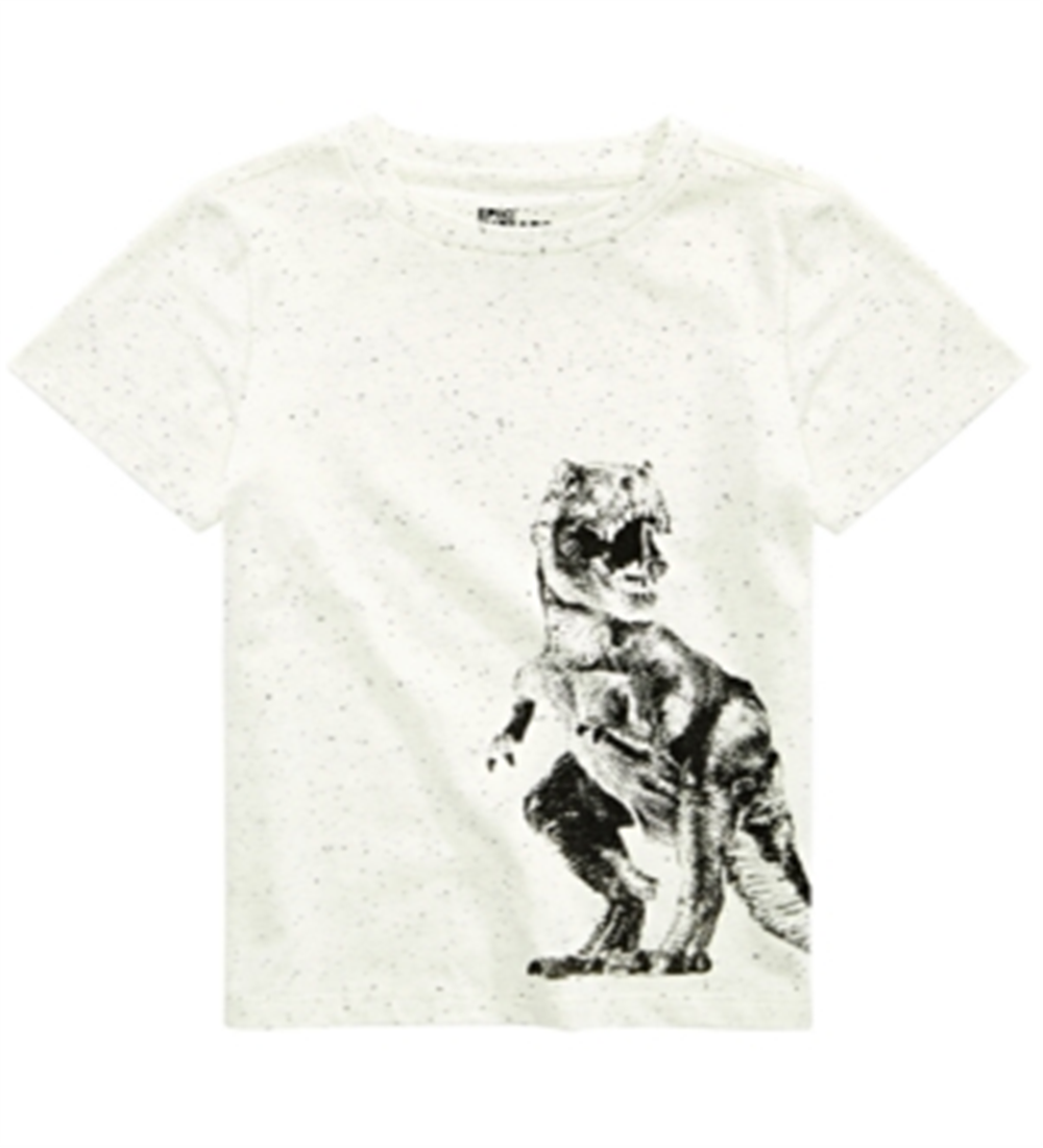 Camiseta infantil Epic Threads Big Dino para meninos, marrom, tamanho 4