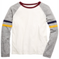 Camiseta listrada com blocos de cores Brett Big Boy da Epic Threads, marrom, tamanho pequeno
