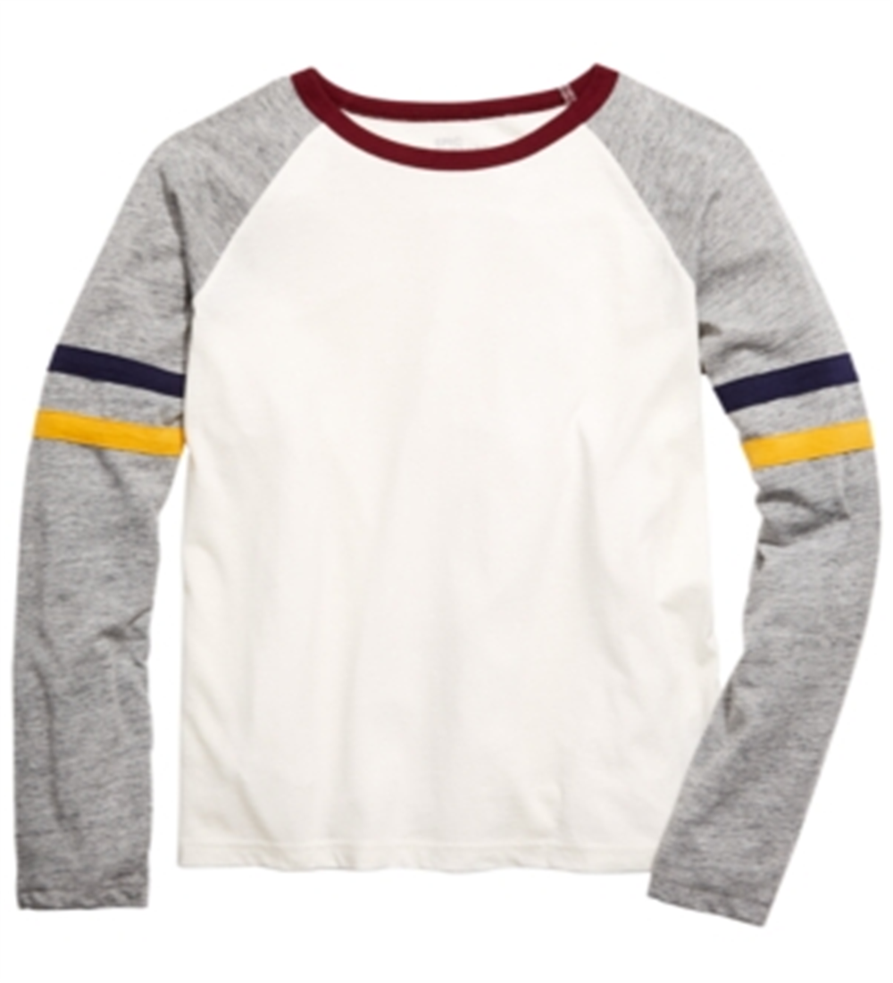 Camiseta listrada com blocos de cores Brett Big Boy da Epic Threads, marrom, tamanho pequeno