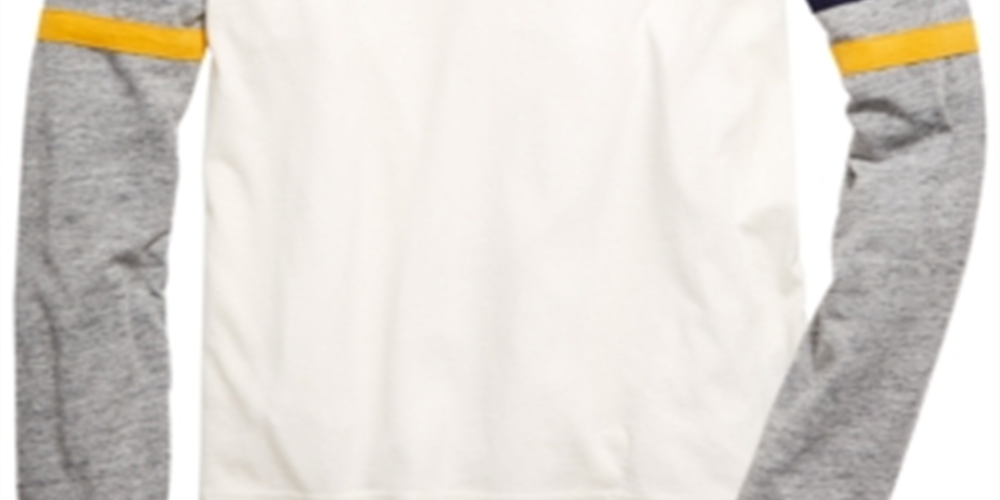 Camiseta listrada com blocos de cores Brett Big Boy da Epic Threads, marrom, tamanho pequeno