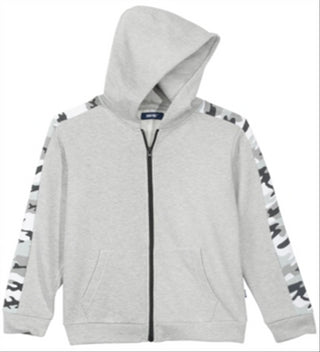 Moletom com capuz Univibe Big Boy's McCartney Full Zip Cinza Tamanho Grande
