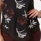 Blusa feminina Alfani com estampa bordada e bainha pontuda, tamanho pequeno e grande, vermelha