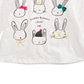 Camiseta infantil estampada com coelhinhos First Impressions para meninas, tamanho 4T