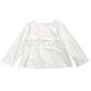 Camiseta infantil de algodão com babados First Impressions para meninas, tamanho 2T, branca